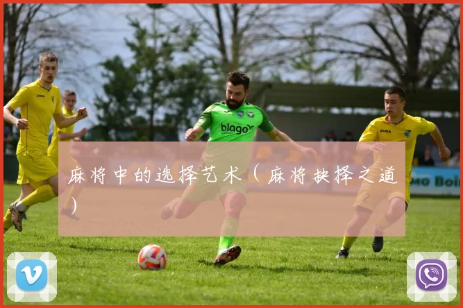 麻将中的选择艺术（麻将抉择之道）